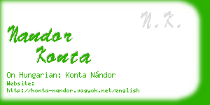 nandor konta business card